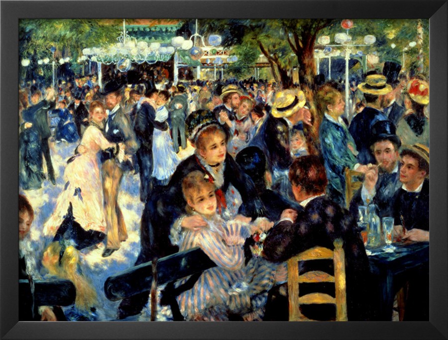 Ball at the Moulin De La Galette, 1876 - Pierre Auguste Renoir Painting